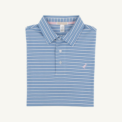 Beaufort Bonnet Croquet Party Polo - Sumner County Stripe (Sunrise Blvd. Blu