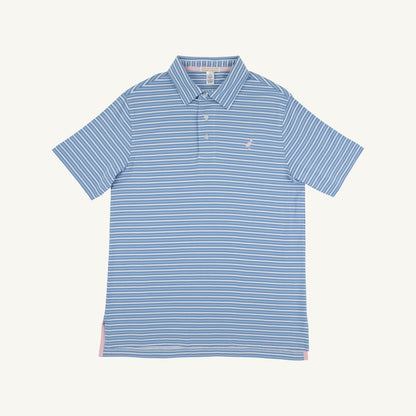 Beaufort Bonnet Croquet Party Polo - Sumner County Stripe (Sunrise Blvd. Blu