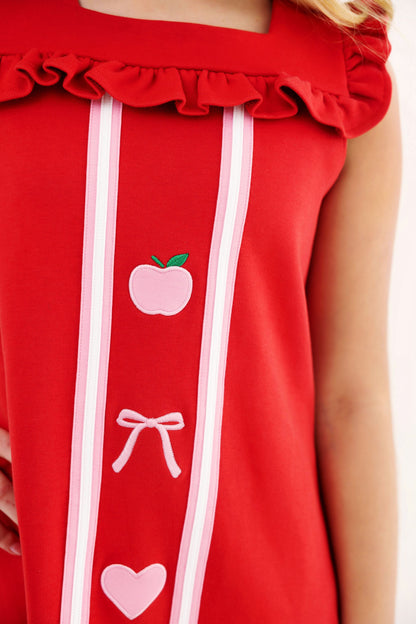 Beaufort Bonnet Darla Dress - Richmond Red & Hamptons Hot Pink & Appliques
