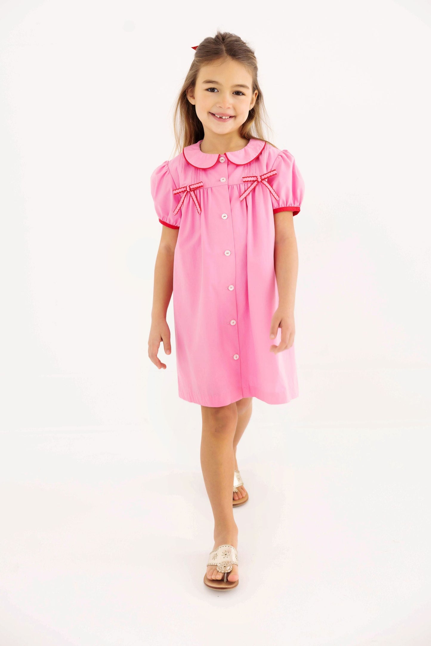 Beaufort Bonnet Tabitha's Teacher's Pet Dress - Hamptons Hot Pink & Red