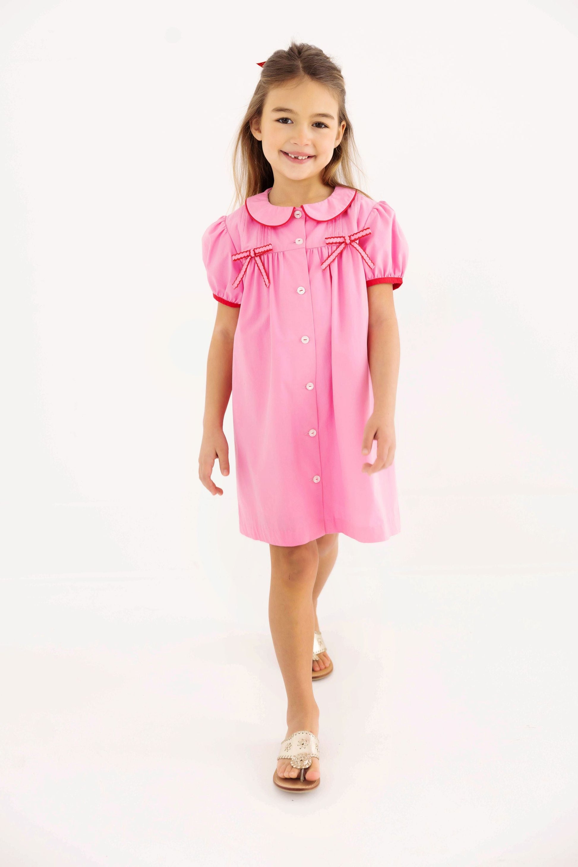 Beaufort Bonnet Tabitha's Teacher's Pet Dress - Hamptons Hot Pink & Red