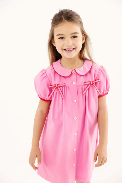 Beaufort Bonnet Tabitha's Teacher's Pet Dress - Hamptons Hot Pink & Red