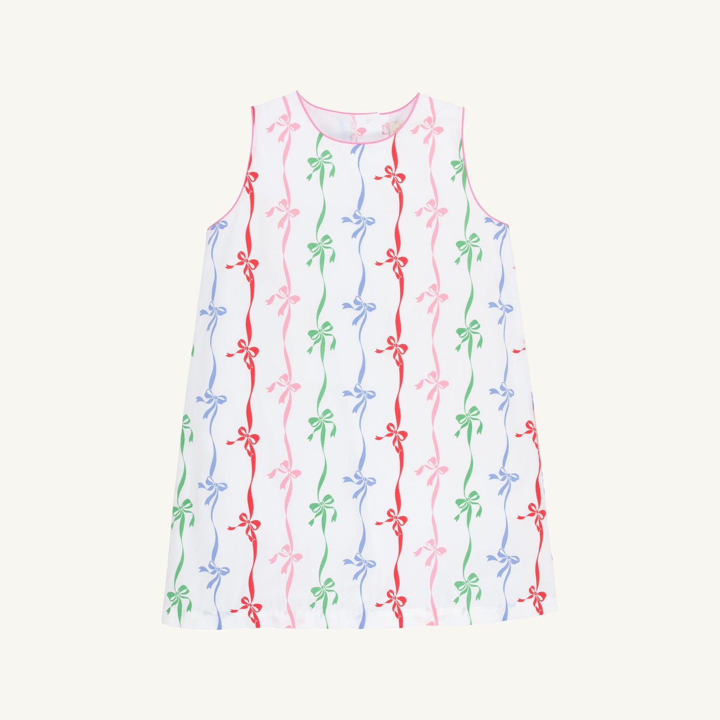 Beaufort Bonnet Annie Apron Dress - Bell Court Bows with Hamptons Hot Pink
