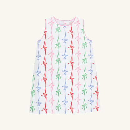 Beaufort Bonnet Annie Apron Dress - Bell Court Bows with Hamptons Hot Pink