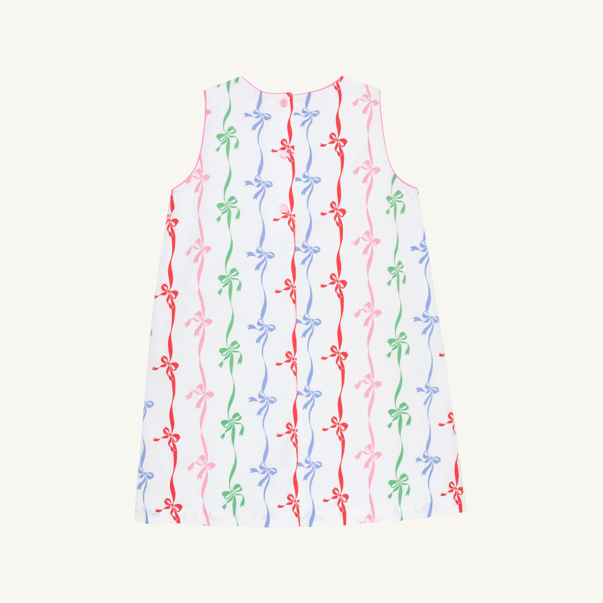 Beaufort Bonnet Annie Apron Dress - Bell Court Bows with Hamptons Hot Pink