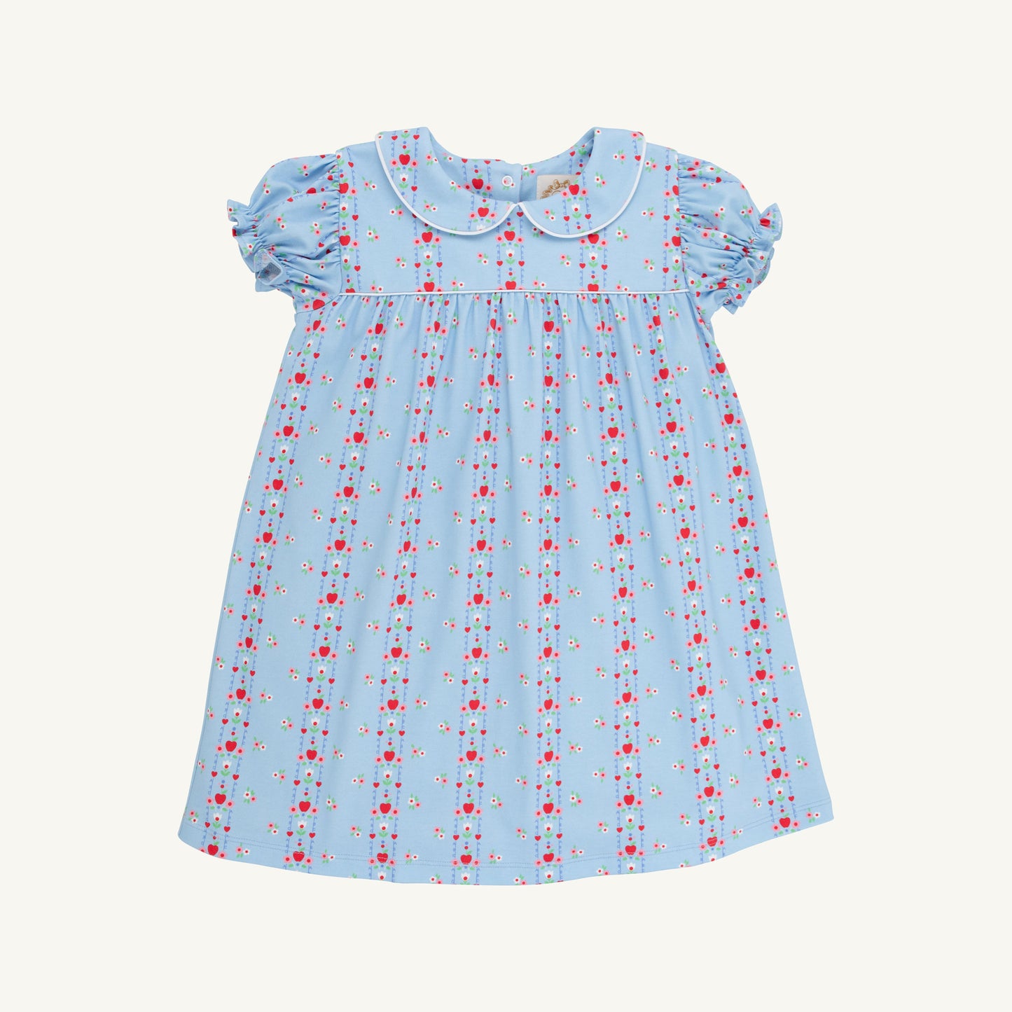 Beaufort Bonnet Holly Day Dress - First Day Flowers & Worth Avenue White