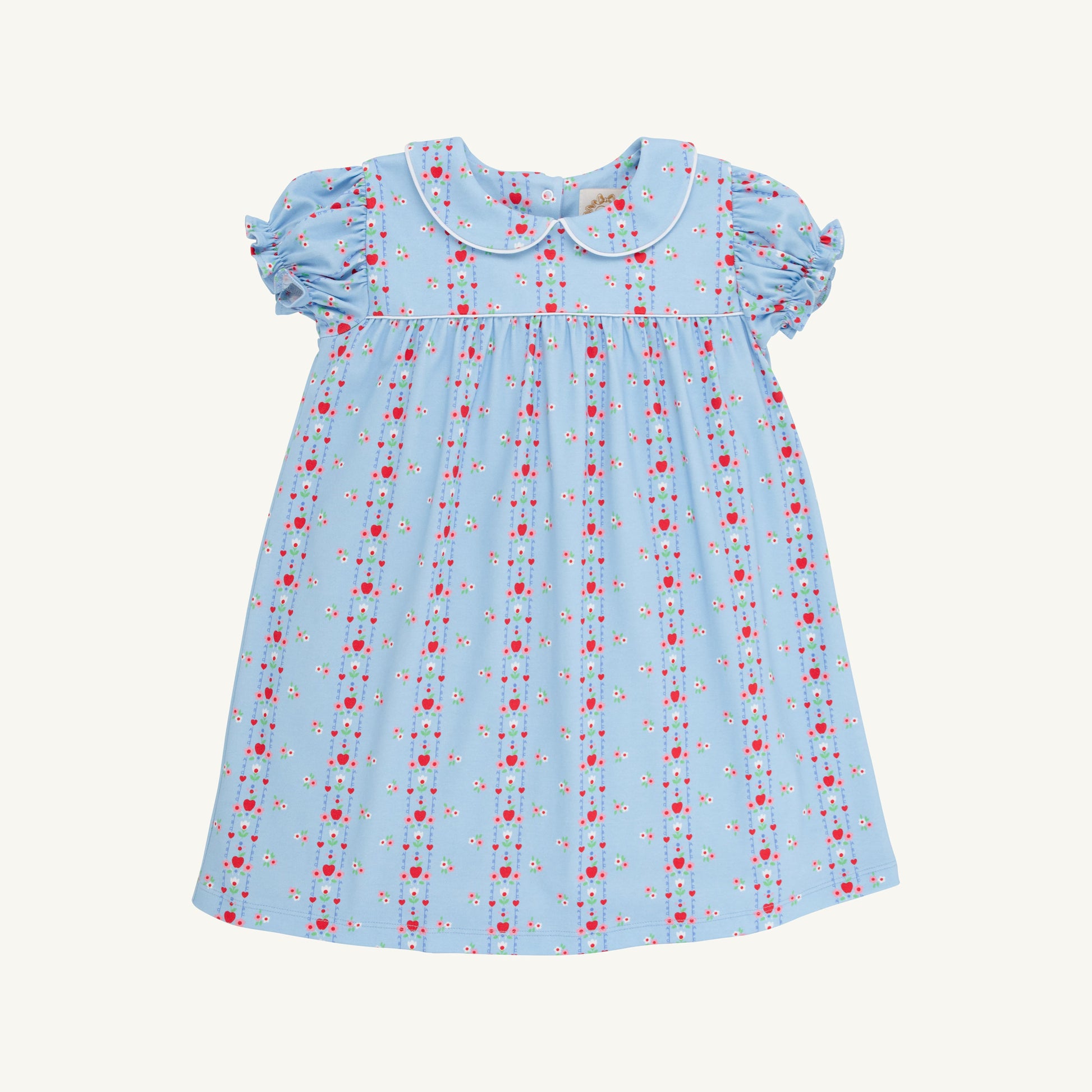 Beaufort Bonnet Holly Day Dress - First Day Flowers & Worth Avenue White