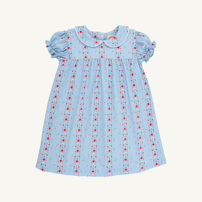 Beaufort Bonnet Holly Day Dress - First Day Flowers & Worth Avenue White