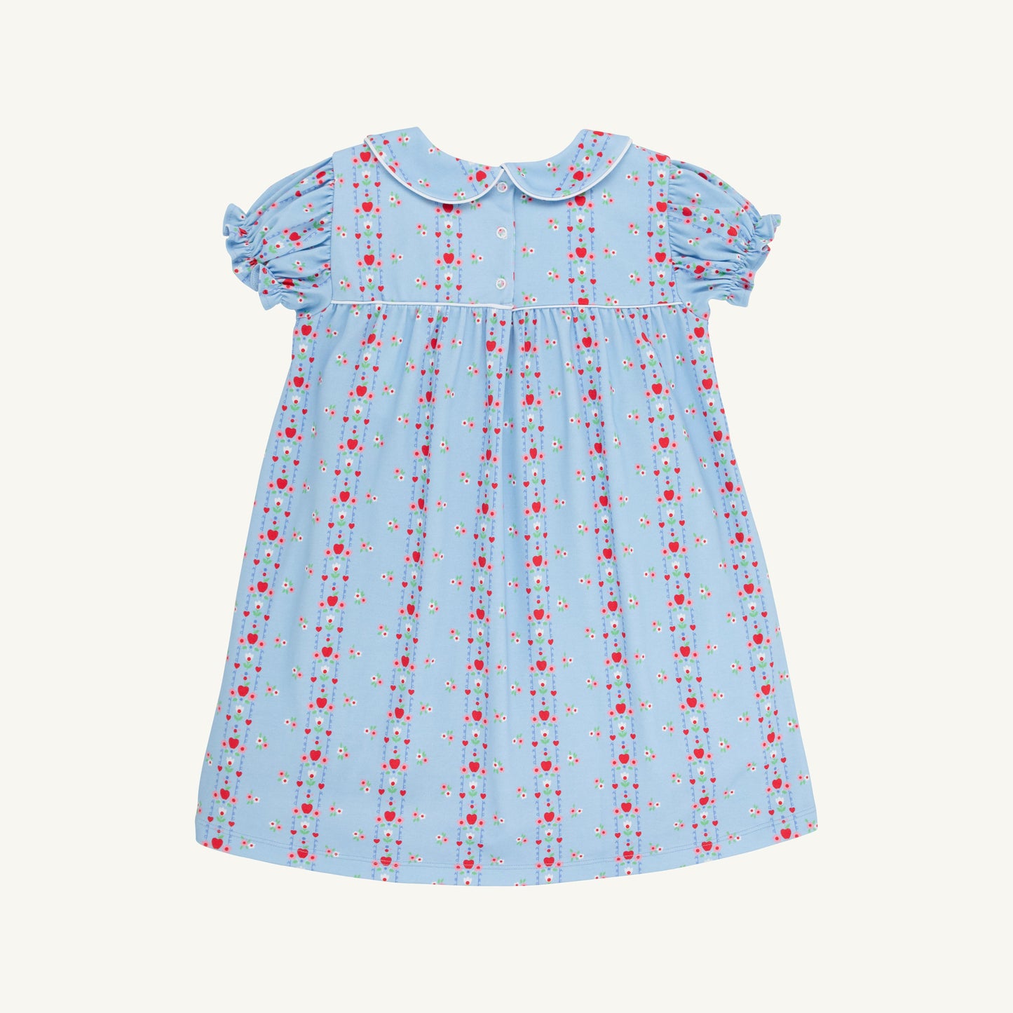 Beaufort Bonnet Holly Day Dress - First Day Flowers & Worth Avenue White