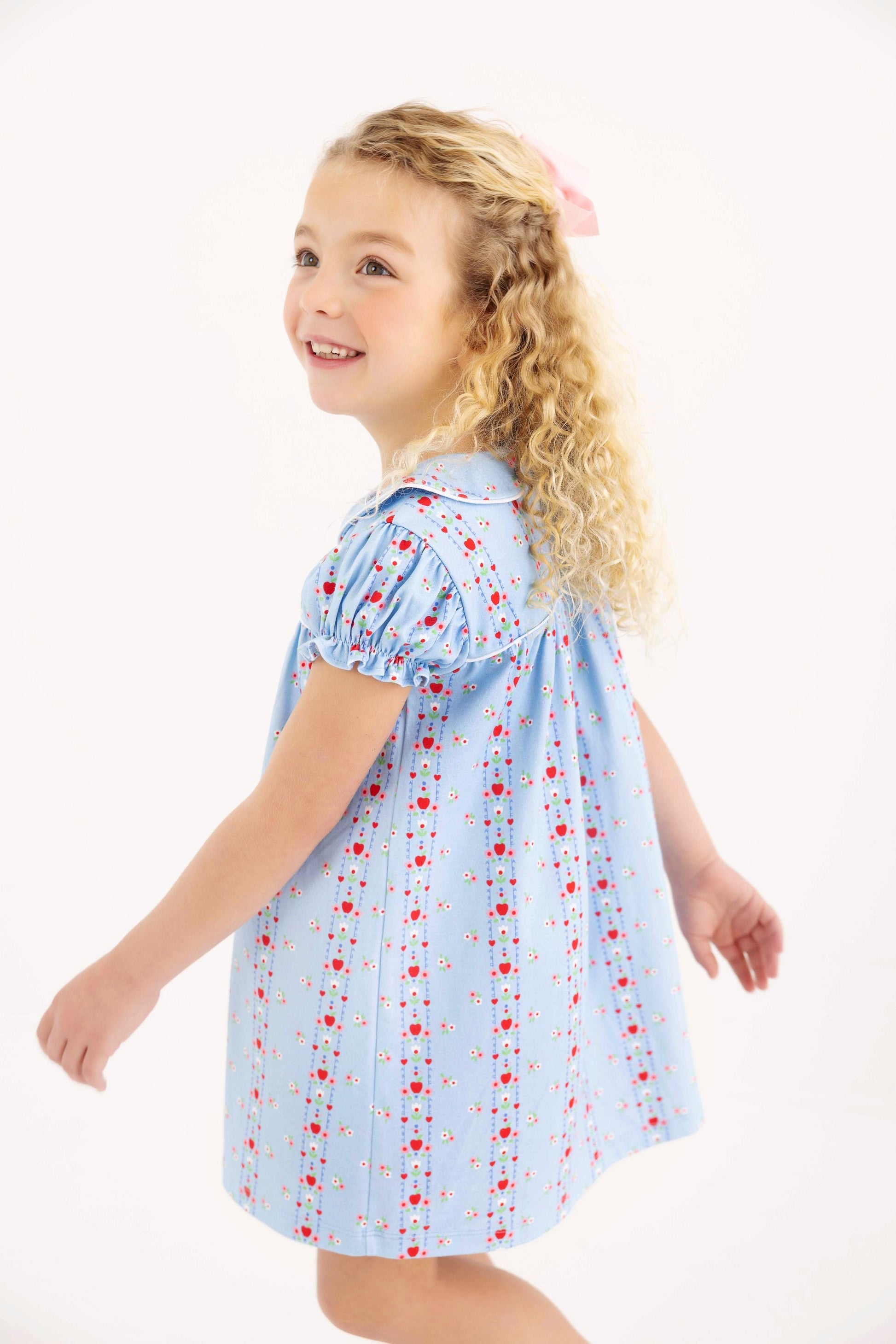 Beaufort Bonnet Holly Day Dress - First Day Flowers & Worth Avenue White