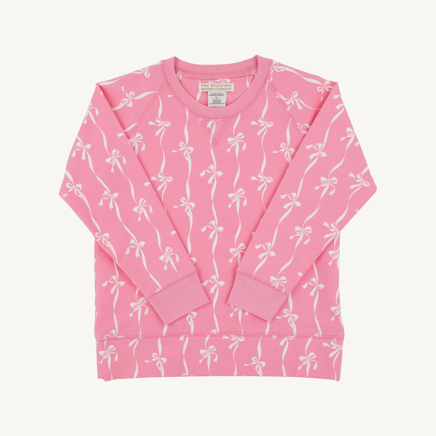 Beaufort Bonnet Cassidy Comfy Crewneck - Bell Court Bows (Hamptons Hot Pink)