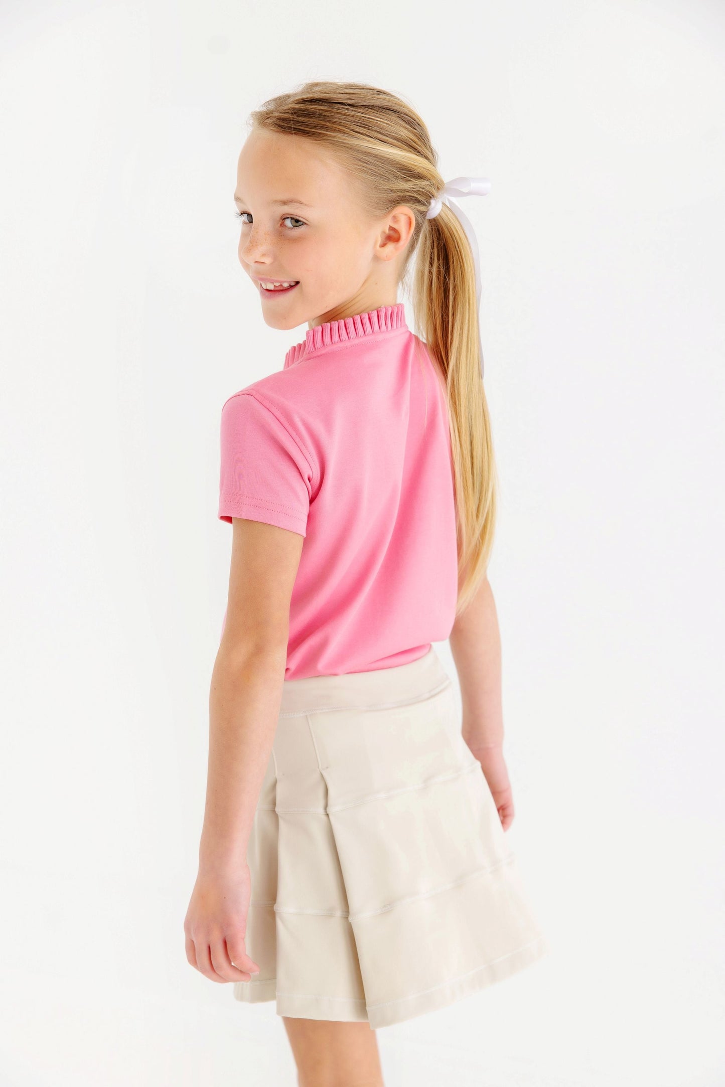 Beaufort Bonnet Little Miss Prim & Proper Polo - Hamptons Hot Pink & Red