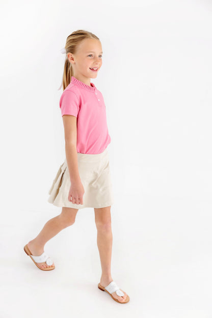 Beaufort Bonnet Prepletic™ Prep School Skort - Keeneland Khaki & Pearl Stork