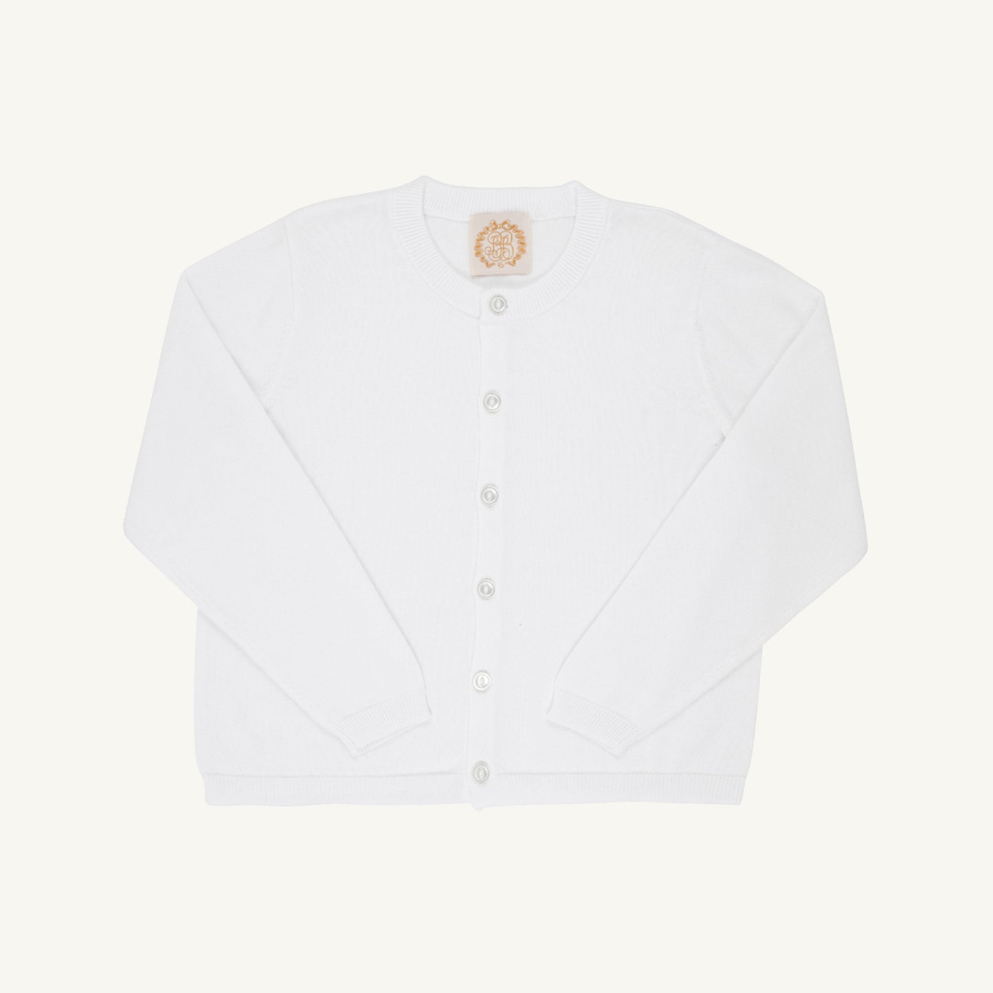 Beaufort Bonnet Cambridge Cardigan (Unisex) - Worth Avenue White with Pearlized Button