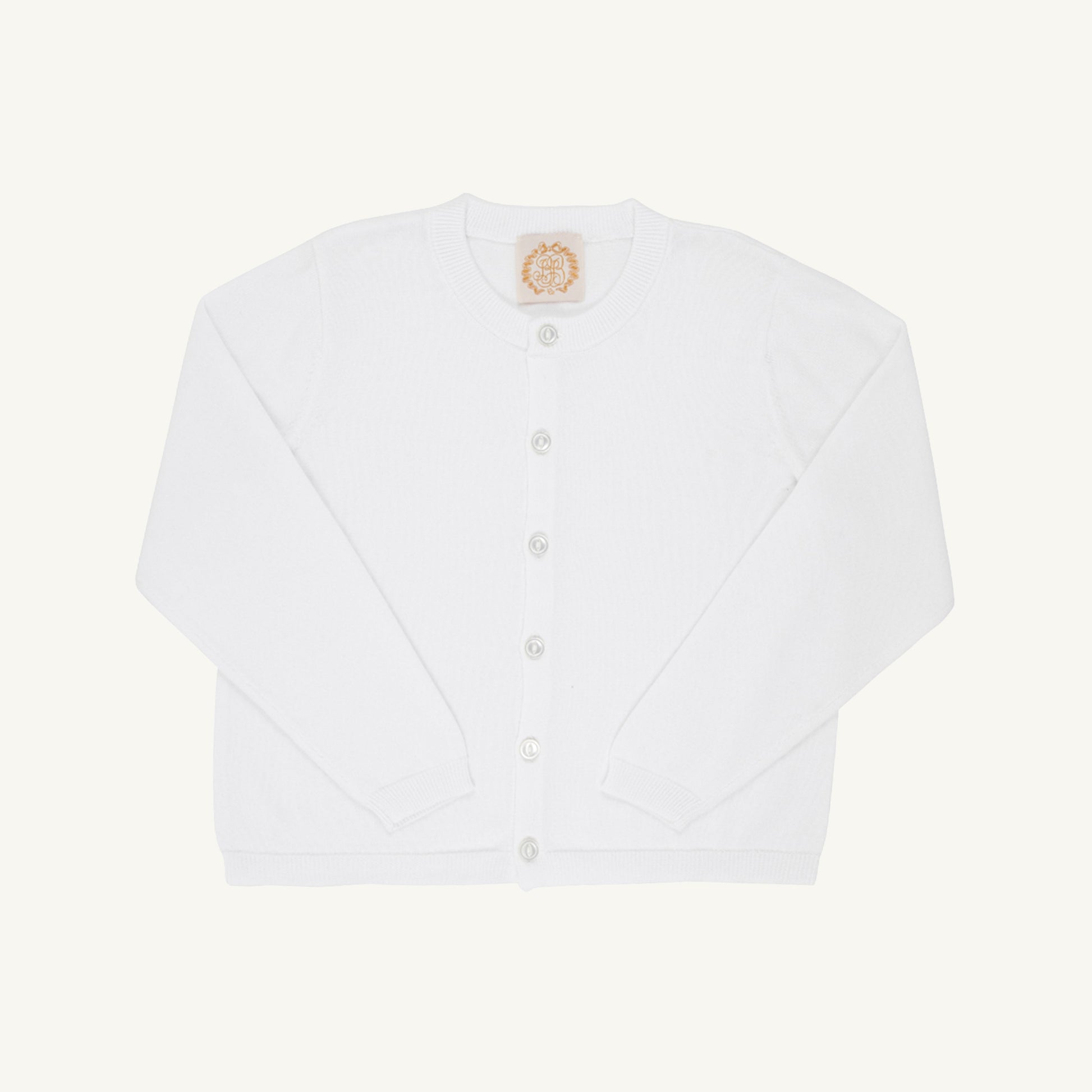 Beaufort Bonnet Cambridge Cardigan (Unisex) - Worth Avenue White with Pearlized Button