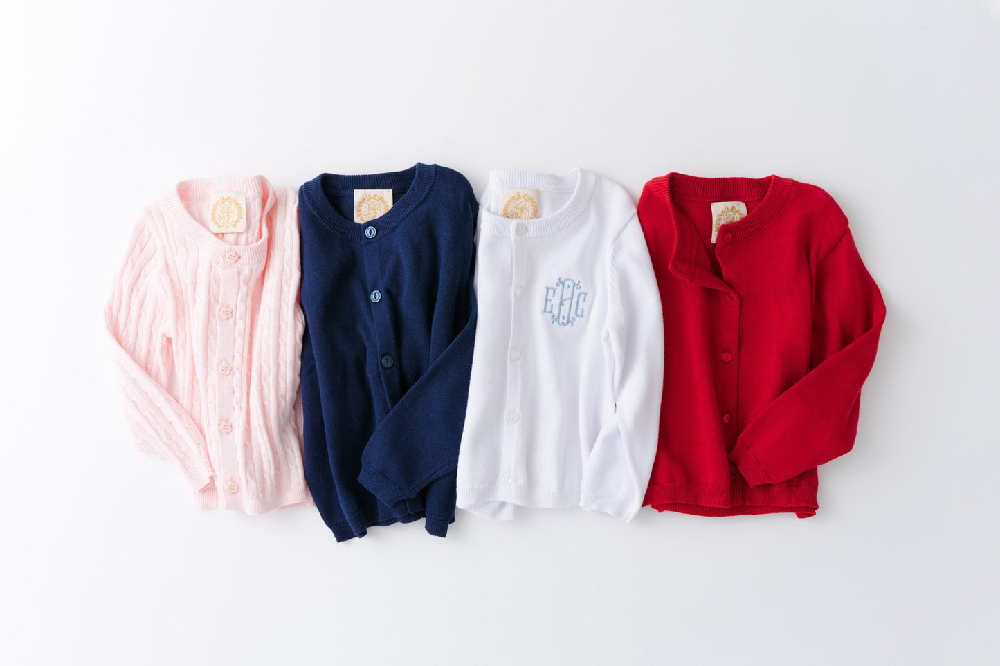 Beaufort Bonnet Cambridge Cardigan (Unisex) - Worth Avenue White with Pearlized Button