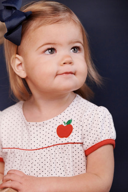 Beaufort Bonnet Penny's Playsuit - Nantucket Navy Microdot with Red & Apple