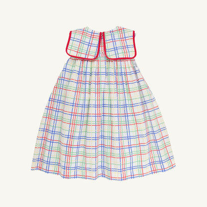 Beaufort Bonnet Sleeveless Stewart's Collar Dress - Wellington Windowpane