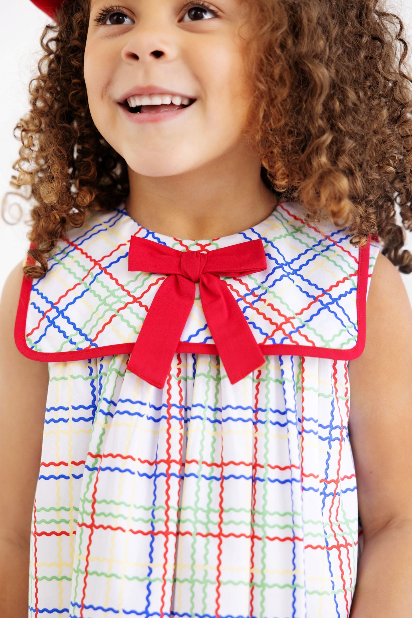 Beaufort Bonnet Sleeveless Stewart's Collar Dress - Wellington Windowpane