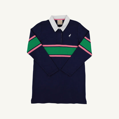 Beaufort Bonnet Rollin's Rugby Dress - Nantucket Navy, Hot Pink, Kelly Green