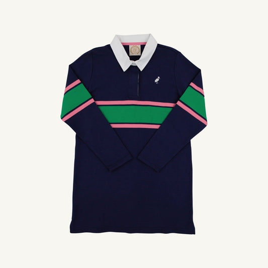 Beaufort Bonnet Rollin's Rugby Dress - Nantucket Navy, Hot Pink, Kelly Green