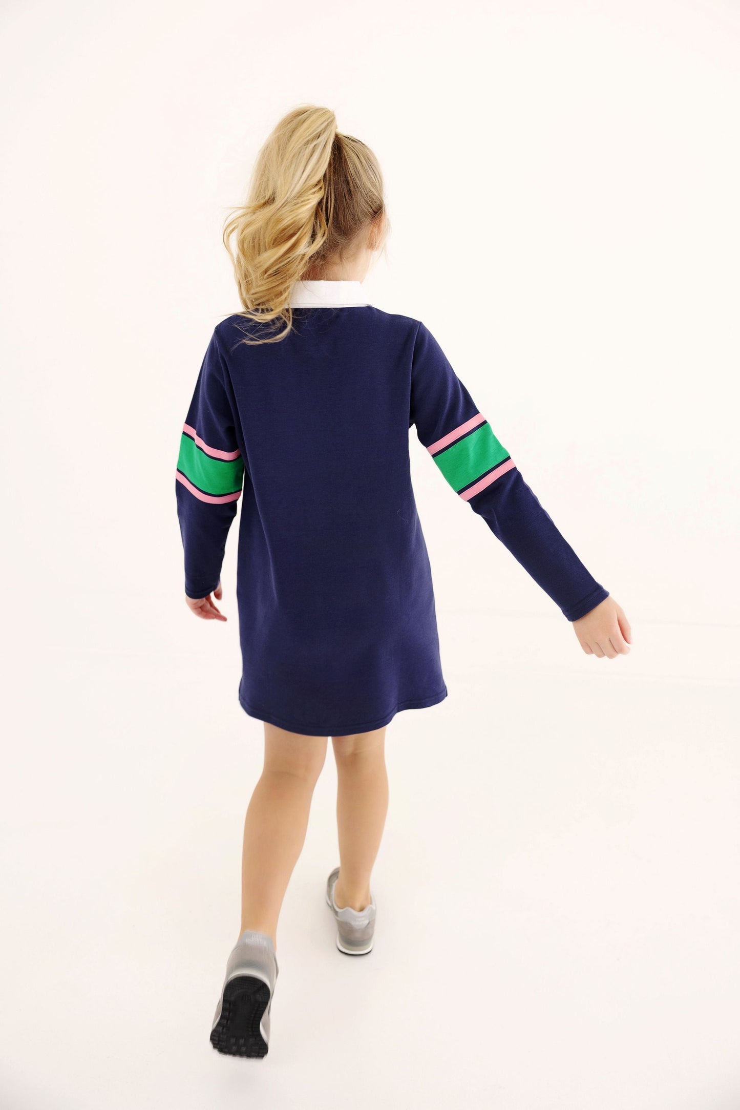 Beaufort Bonnet Rollin's Rugby Dress - Nantucket Navy, Hot Pink, Kelly Green