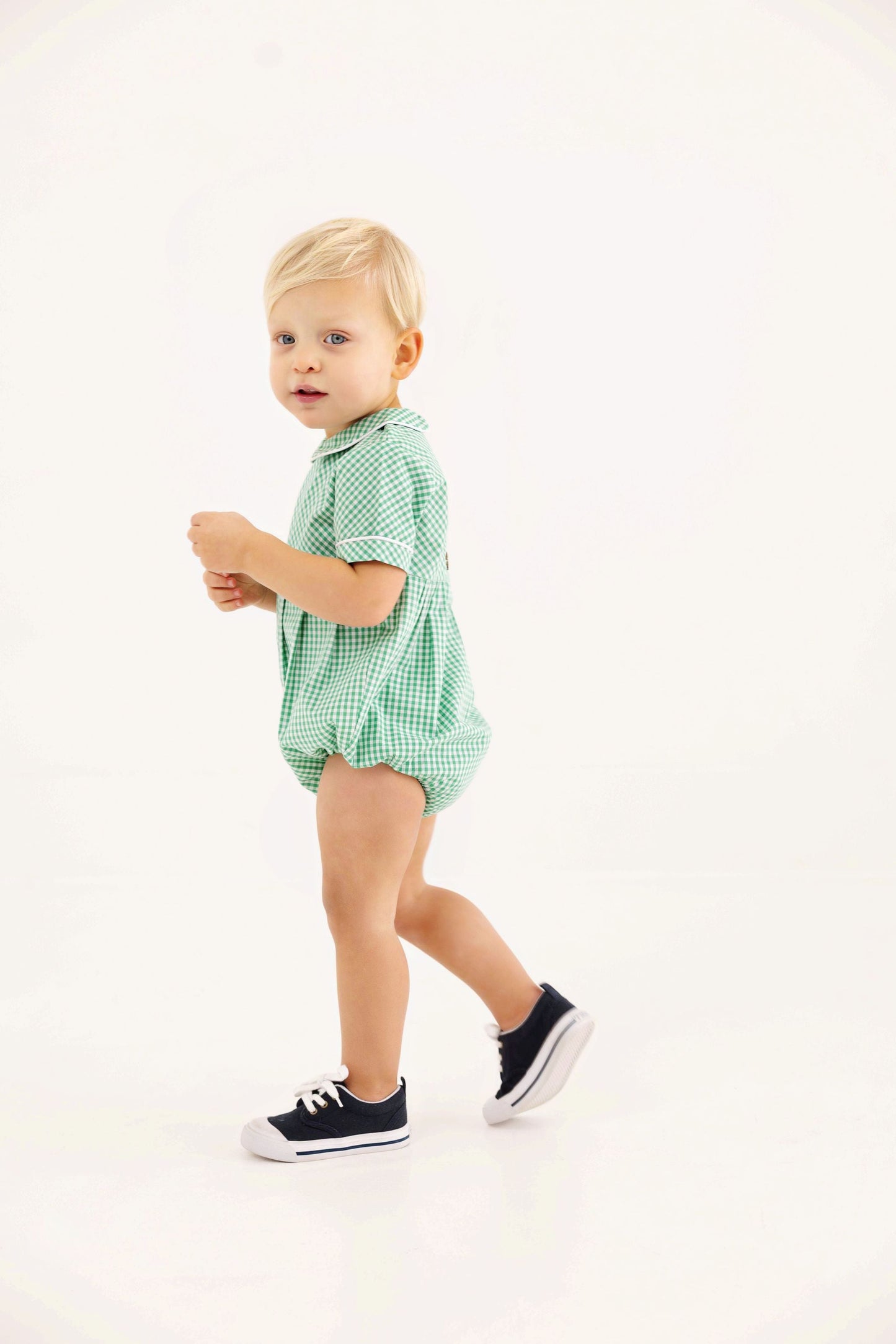 Beaufort Bonnet Bradford Bubble - Gibson Island Green Mini Gingham