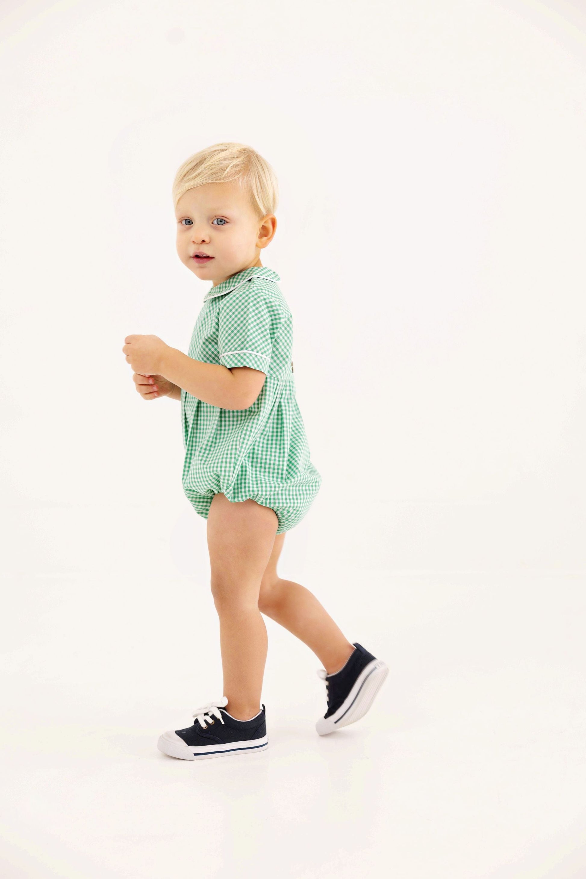 Beaufort Bonnet Bradford Bubble - Gibson Island Green Mini Gingham