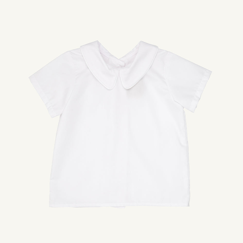 Beaufort Bonnet Peter Pan Collar Shirt & Onesie (Short Sleeve Woven) - Worth Avenue Wh