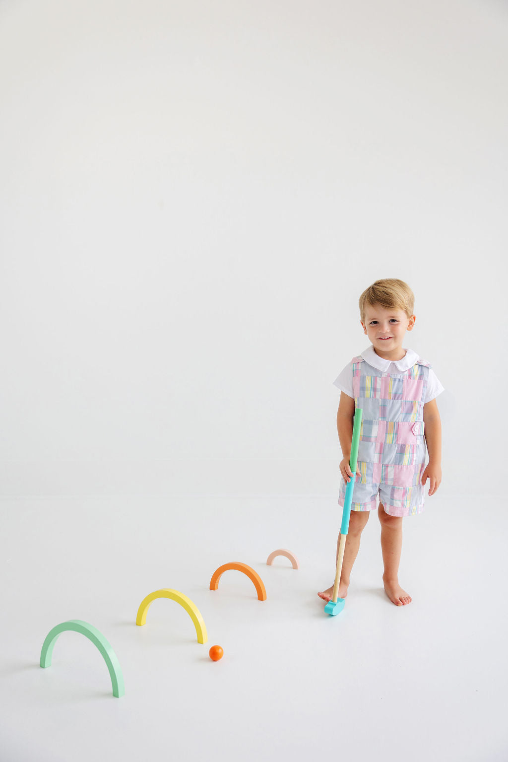 Beaufort Bonnet Peter Pan Collar Shirt & Onesie (Short Sleeve Woven) - Worth Avenue Wh