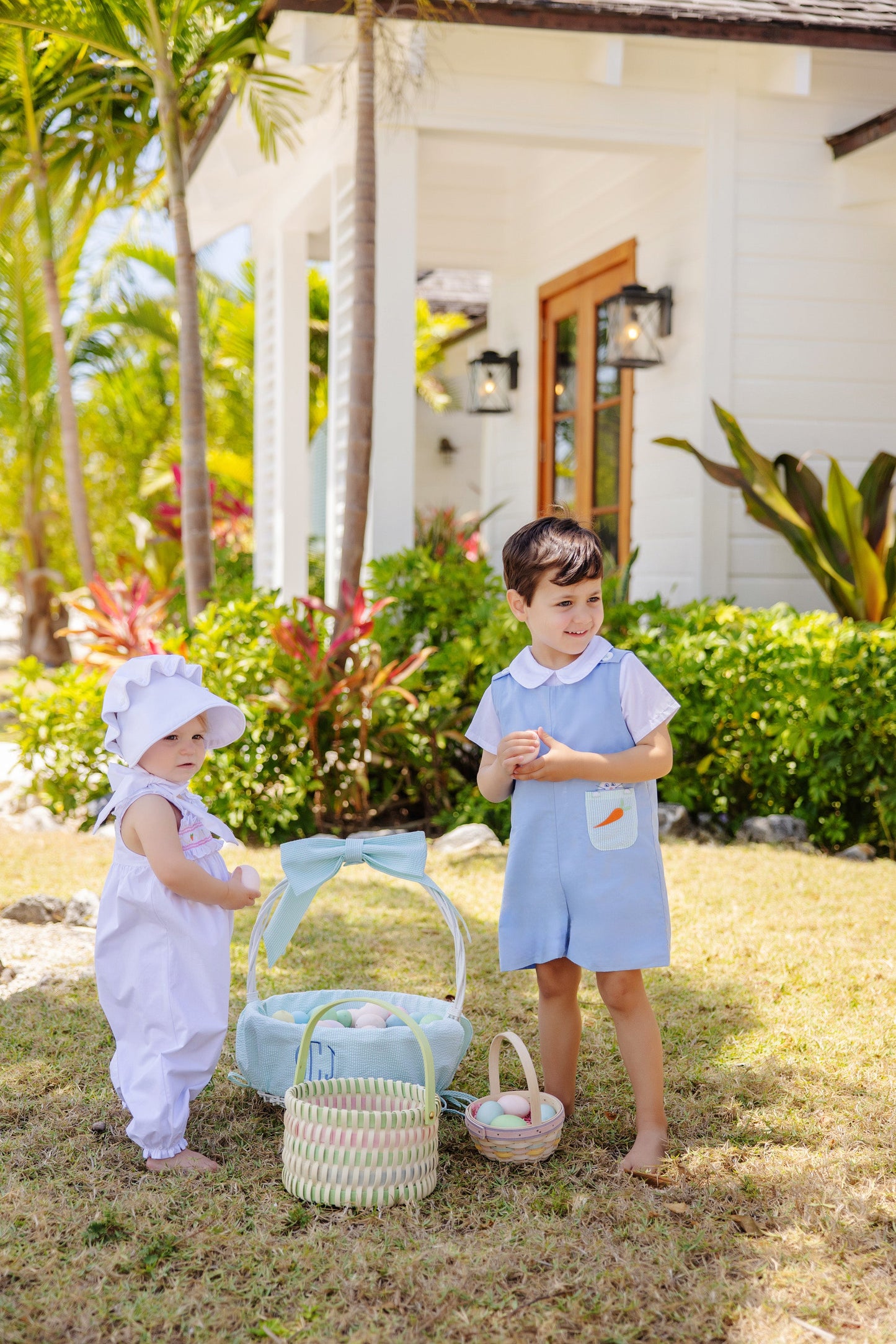 Beaufort Bonnet Peter Pan Collar Shirt & Onesie (Short Sleeve Woven) - Worth Avenue Wh