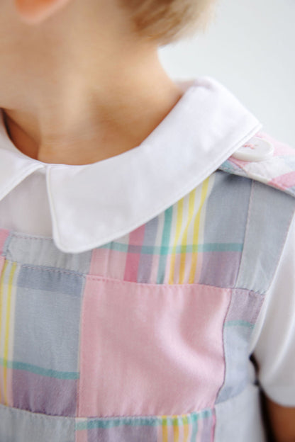 Beaufort Bonnet Peter Pan Collar Shirt & Onesie (Short Sleeve Woven) - Worth Avenue Wh