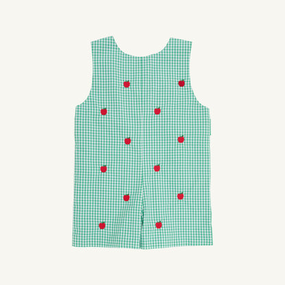 Beaufort Bonnet Critter Jack Keene Jon Jon - Green Gingham & Apples