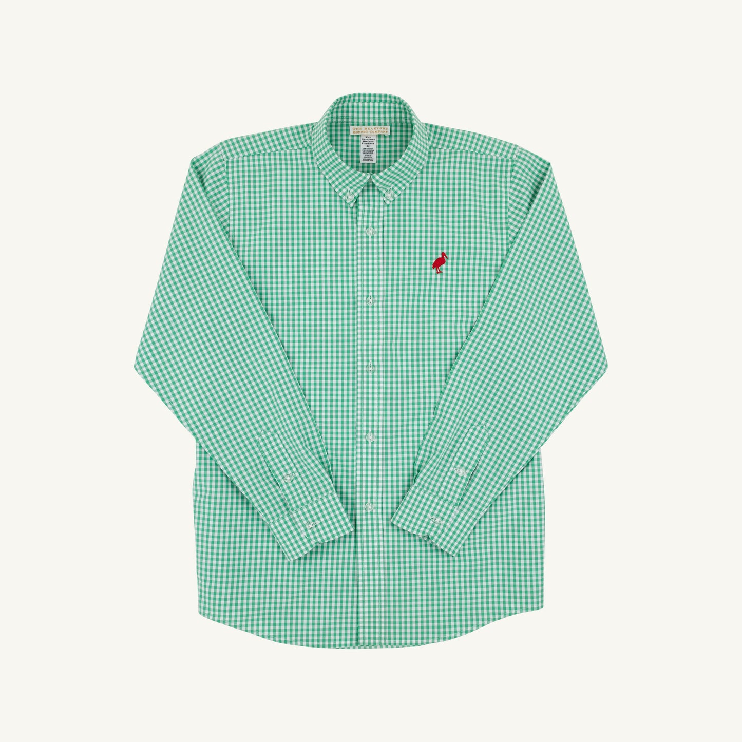 Beaufort Bonnet Dean's List Dress Shirt - Gibson Island Green Mini Gingham
