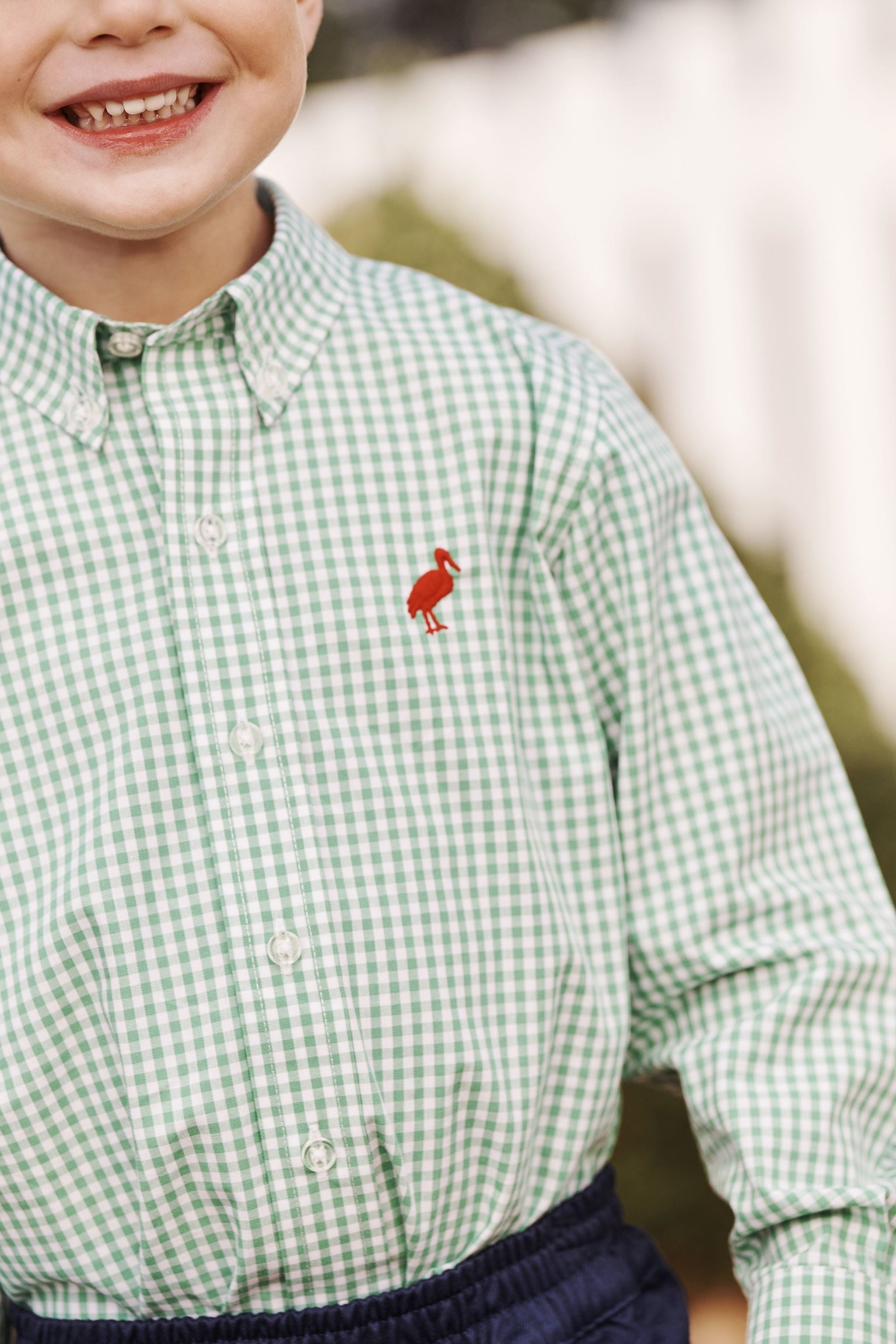 Beaufort Bonnet Dean's List Dress Shirt - Gibson Island Green Mini Gingham