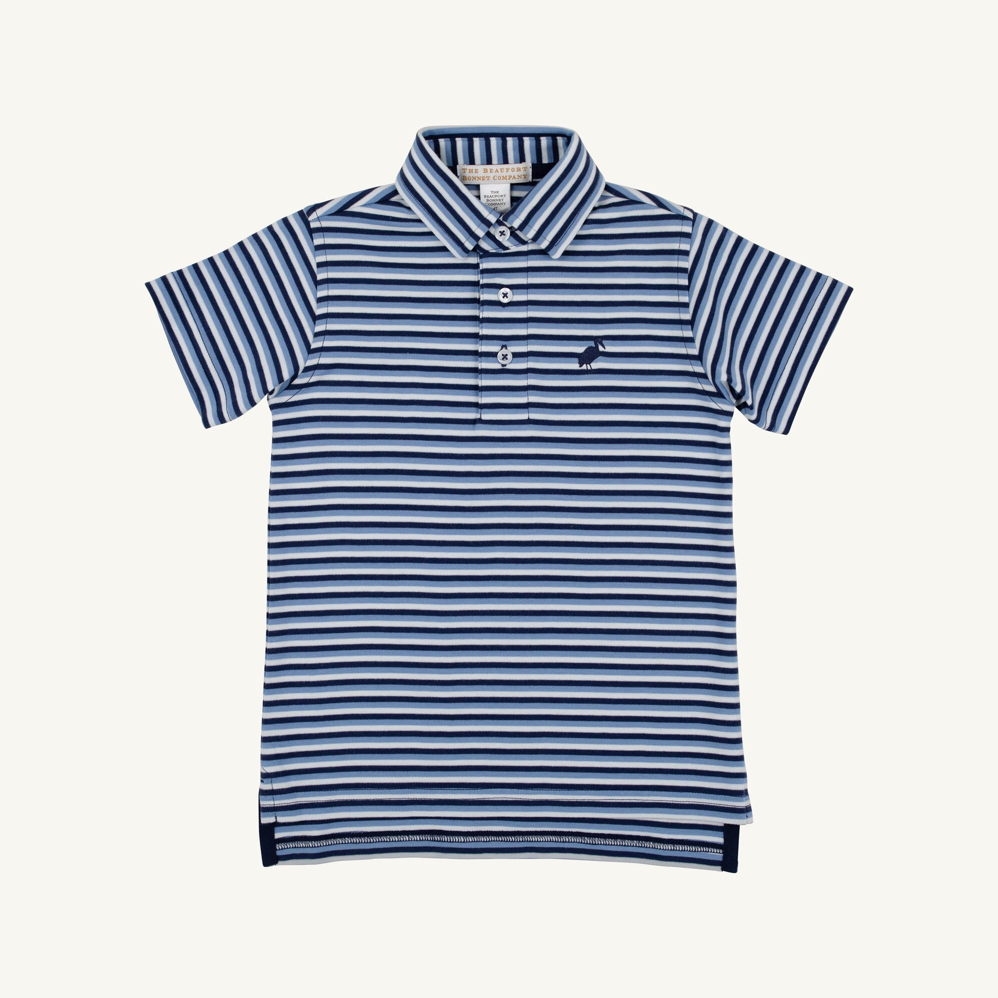 Beaufort Bonnet Prim & Proper Polo - Sumner County Stripe (Barbados Blue)