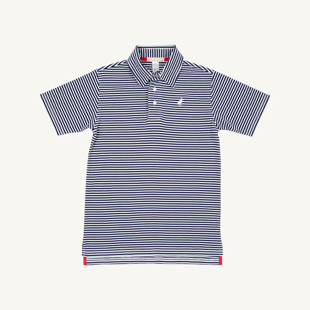 Beaufort Bonnet Prim & Proper Polo & Onesie - Nantucket Navy Stripe with Multicolor St