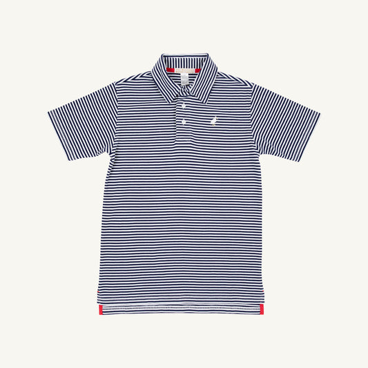 Beaufort Bonnet Prim & Proper Polo & Onesie - Nantucket Navy Stripe with Multicolor St