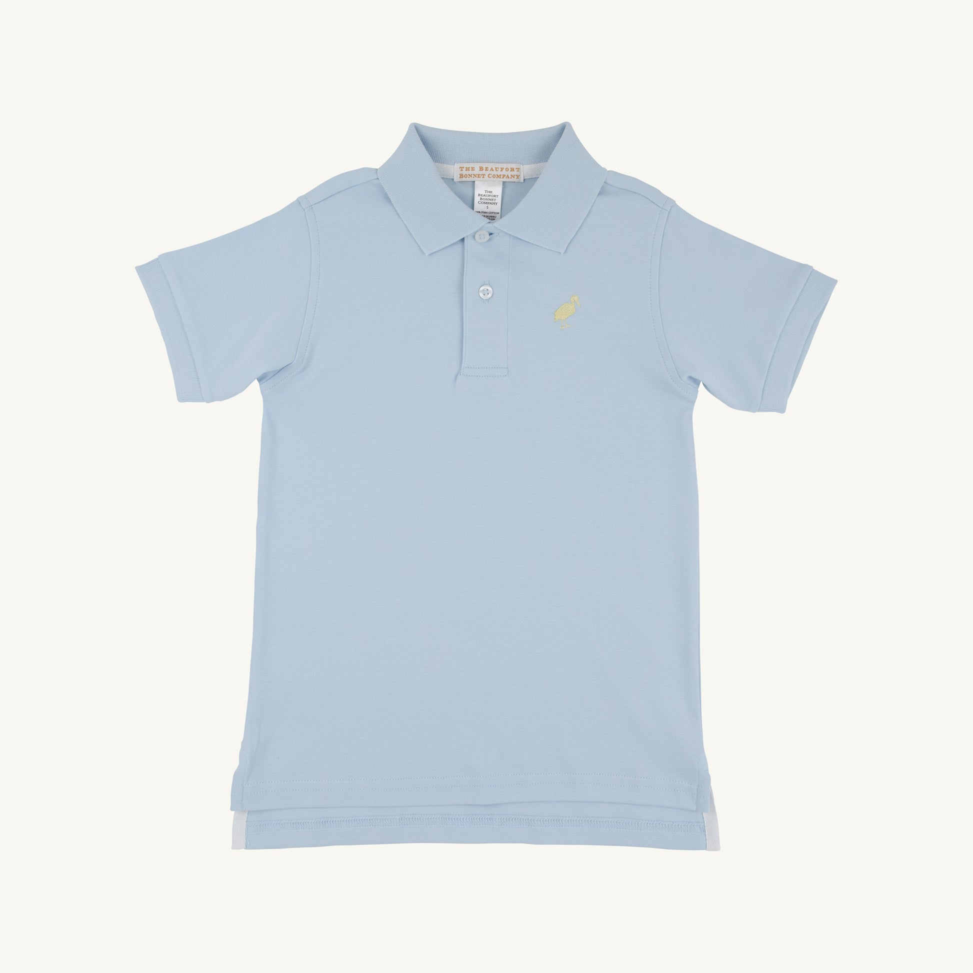 Beaufort Bonnet Prim & Proper Polo & Onesie - Buckhead Blue with Bellport Butter Yello