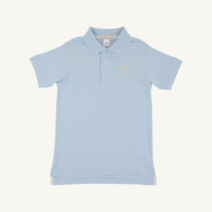 Beaufort Bonnet Prim & Proper Polo & Onesie - Buckhead Blue with Bellport Butter Yello