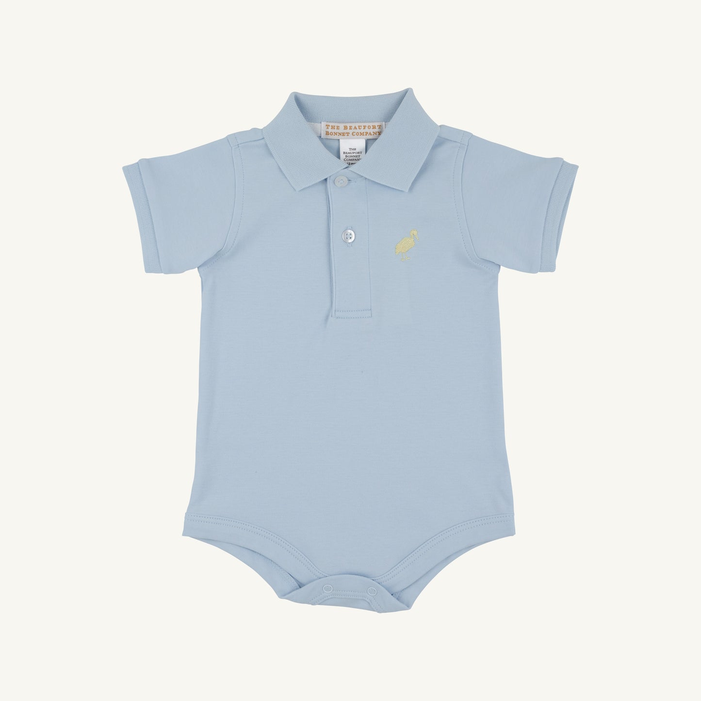 Beaufort Bonnet Prim & Proper Polo & Onesie - Buckhead Blue with Bellport Butter Yello