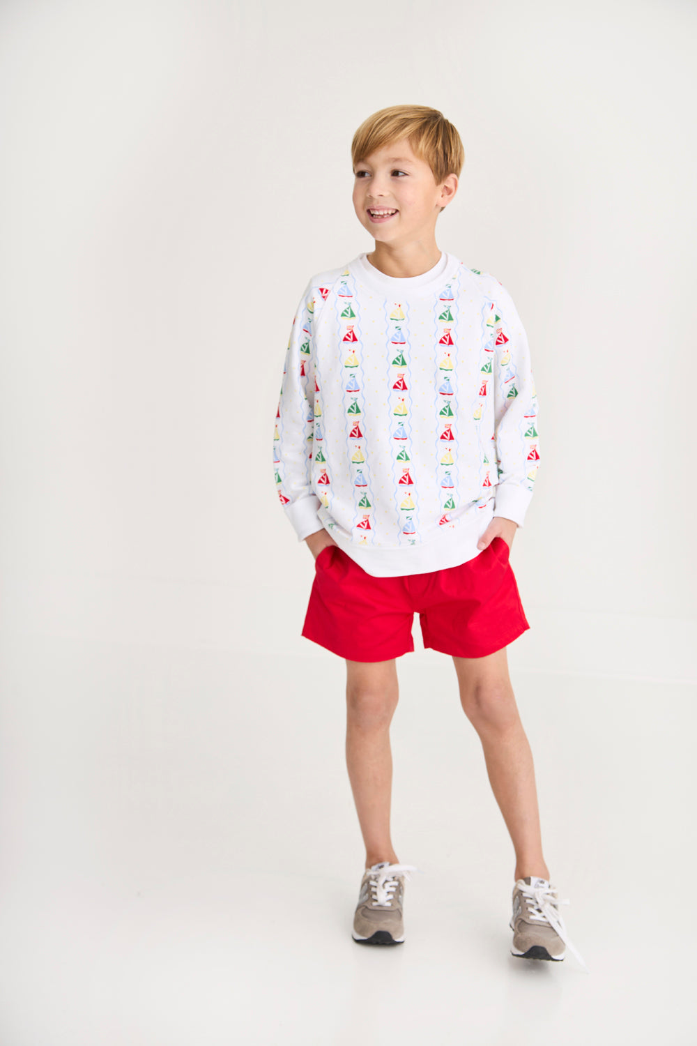 Beaufort Bonnet Sheffield Shorts - Richmond Red with Multicolor Stork