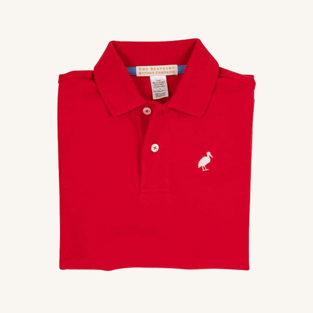 Beaufort Bonnet Prim & Proper Polo & Onesie - Richmond Red