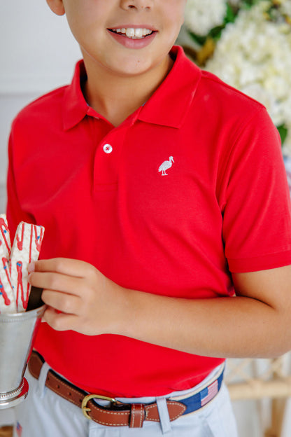 Beaufort Bonnet Prim & Proper Polo & Onesie - Richmond Red
