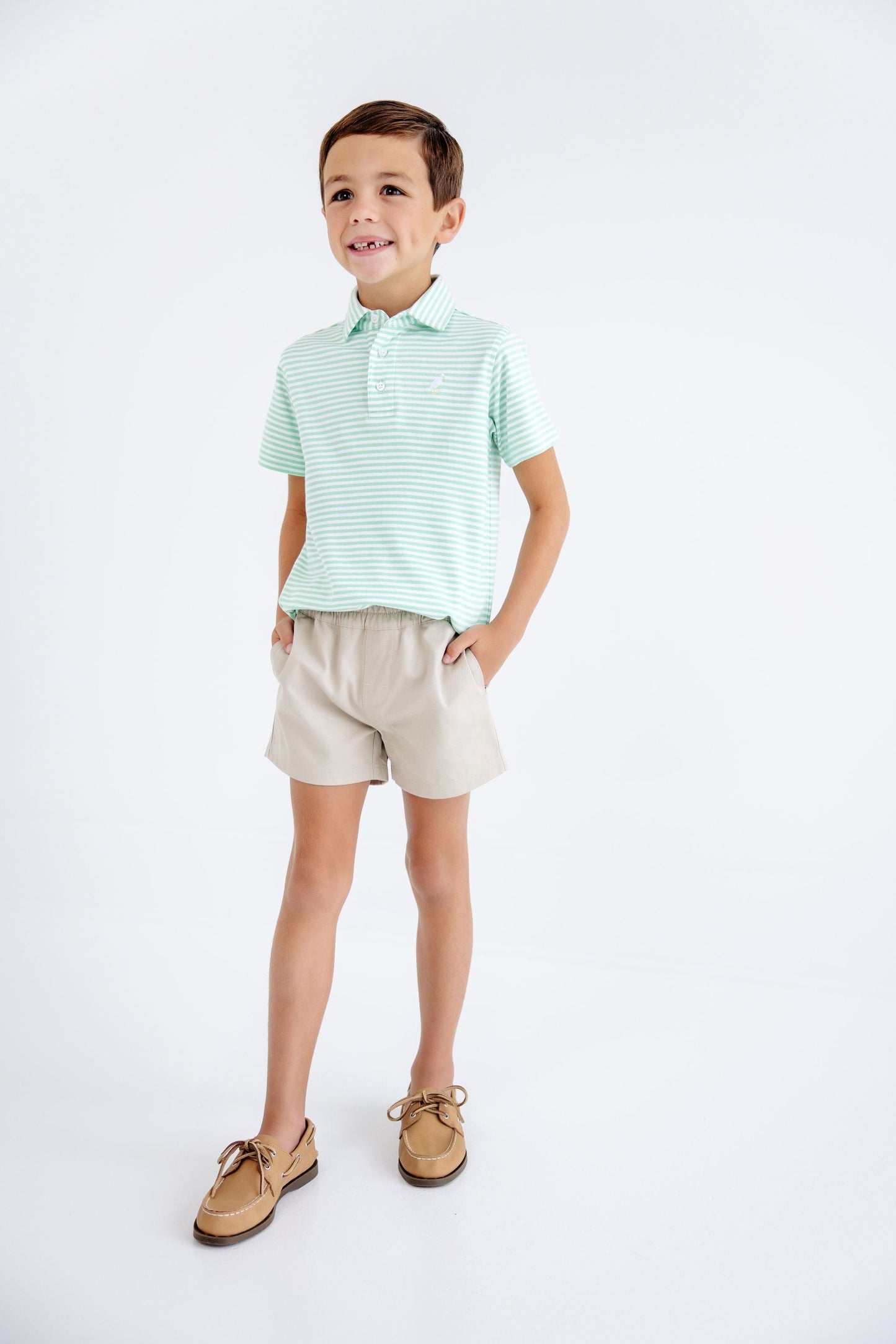 Beaufort Bonnet Sheffield Shorts - Keeneland Khaki with Keeneland Khaki Stork
