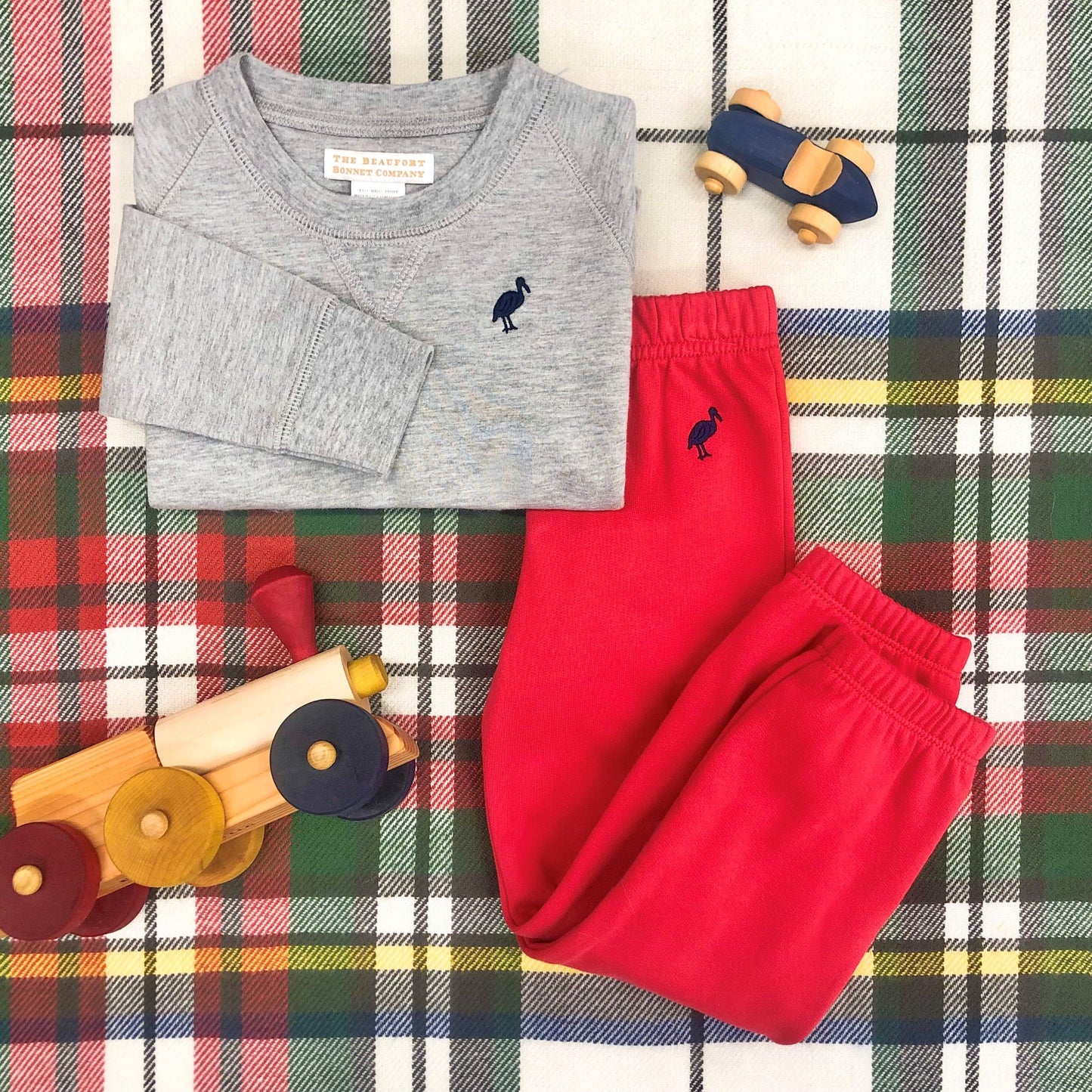 Beaufort Bonnet Gates Sweeney Sweatpants - Richmond Red with Nantucket Navy Stork