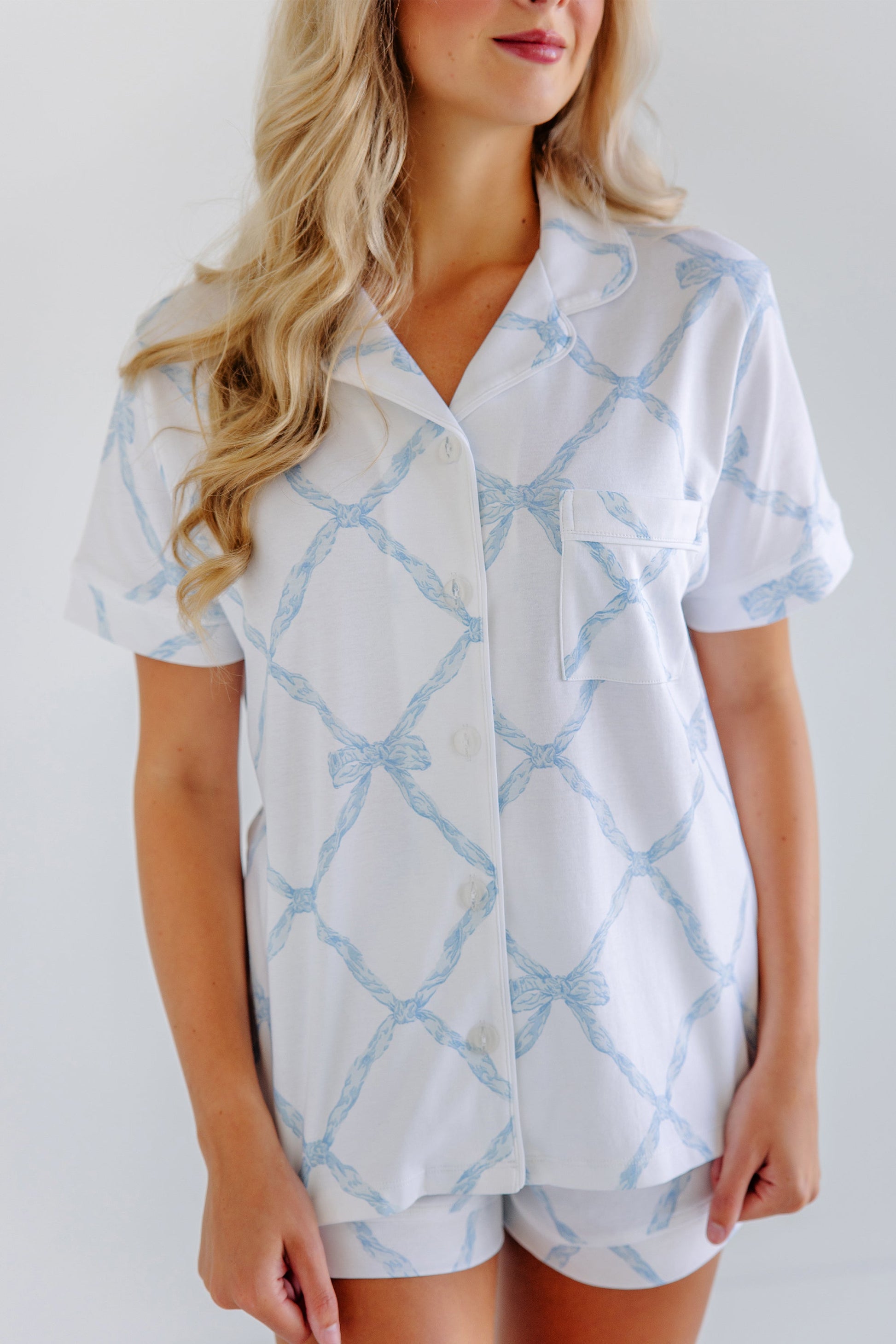Beaufort Bonnet Let Me Lounge Short Sleeve Top (Women) - Buckhead Blue Belle