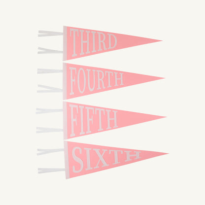 Beaufort Bonnet Back to School Pennants - Hamptons Hot Pink
