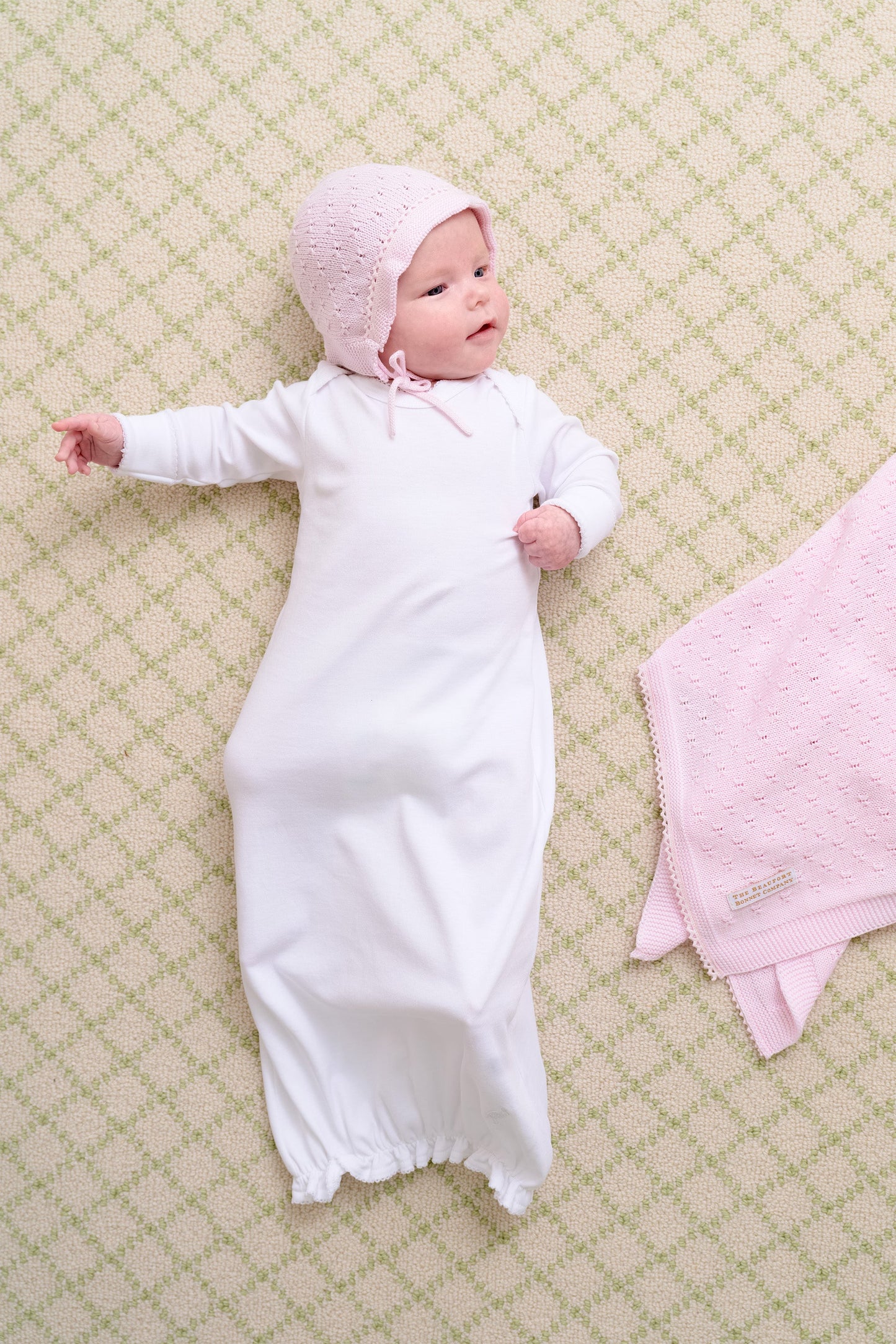 Beaufort Bonnet Ramsey Receiving Set - Palm Beach Pink