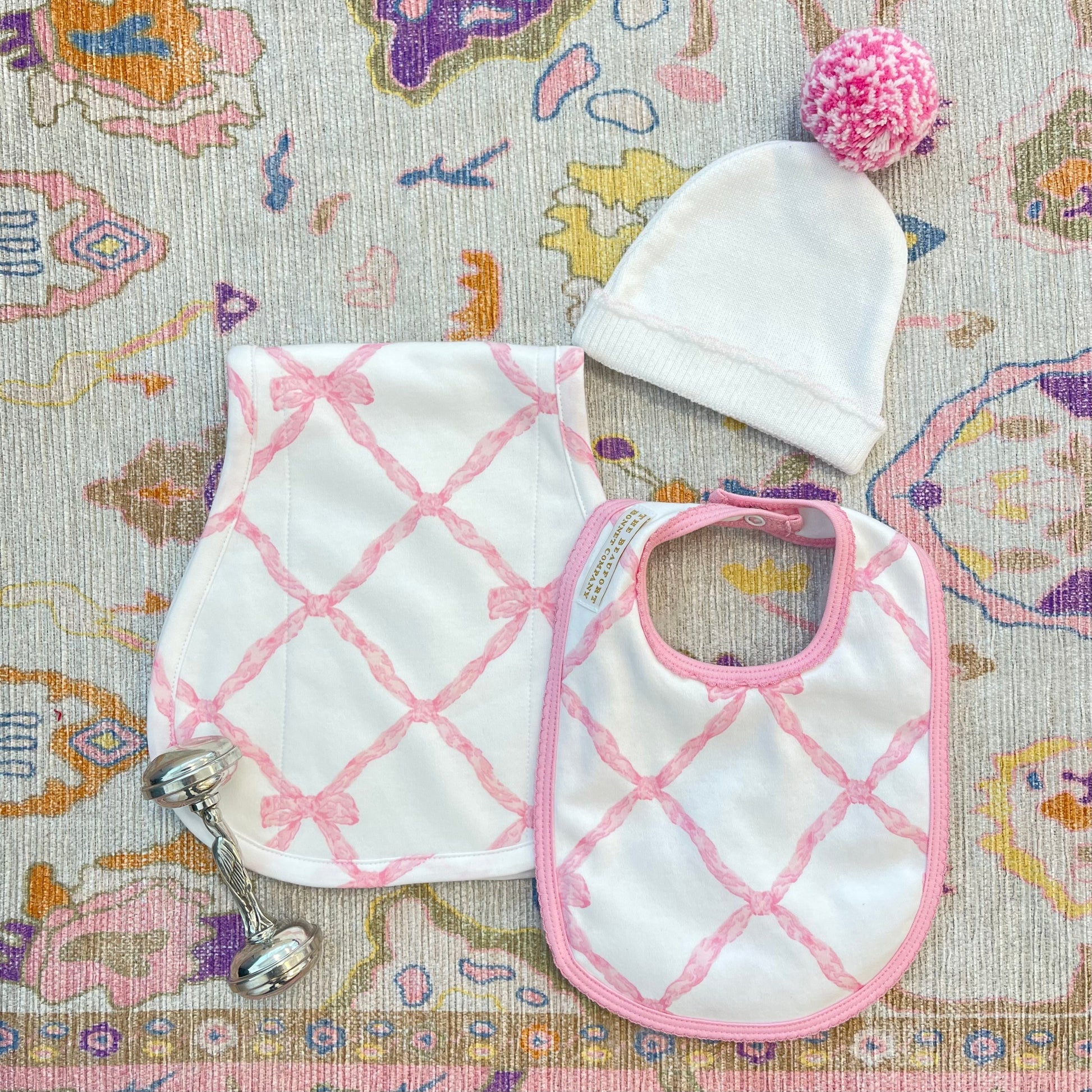 Beaufort Bonnet Belle Meade Bow Bundle - Baby Blanket, Burp Cloth, Bib